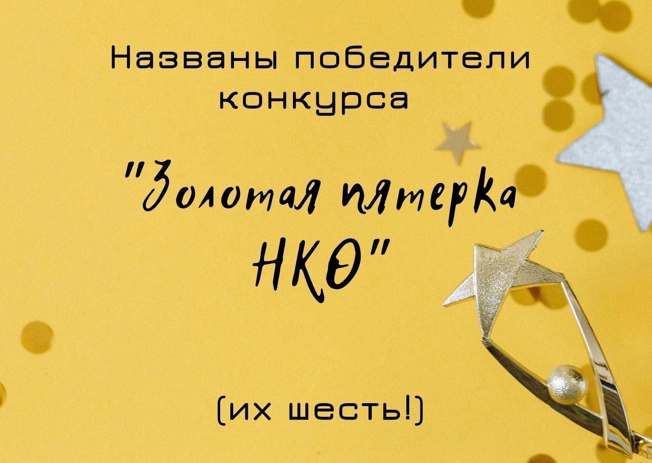 Победа в конкурсе «Золотая пятерка НКО» Архангельской области